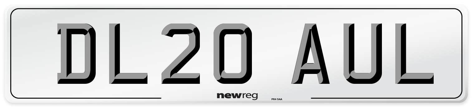 DL20 AUL Number Plate from New Reg